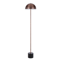 Telbix Domez Bronze and Black Marble 2 Light Floor Lamp
