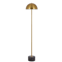 Telbix Domez Antique Gold and Black Terrazzo 2 Light Floor Lamp
