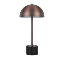 Telbix Domez Bronze and Black Marble 2 Light Table Lamp