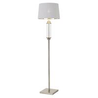 Telbix Dorcel Nickel and Clear Glass Floor Lamp
