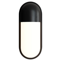 Calibo Drift Black 10W Tri Colour LED Capsule Exterior Wall Light