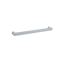 Thermorail DSP6BR Flat Pill Single Bar Heated Towel Rail Brushed Stainless