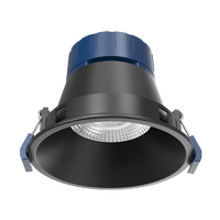 Haneco Dular Fixed 7W Tri-Colour Low Glare LED Downlight Black