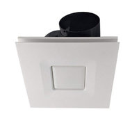 Fanco Hybrid 250 Square Ceiling Exhaust Fan with 12W CCT LED Light White