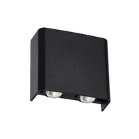 Telbix Eyvor 4 Light 4W Tri-CCT LED Exterior Wall Light Black
