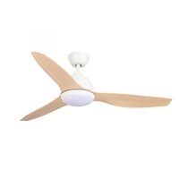 Fanco Breeze AC 52" White/Beechwood with LED Light