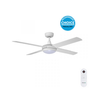 Fanco Eco Silent DC 48" Ceiling Fan with Light White