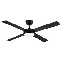 Fanco Eco Silent Pro DC 52″ Ceiling Fan Black with CCT LED Light