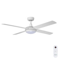 Fanco Eco Silent Deluxe 52" Ceiling Fan White with Light & Smart Remote