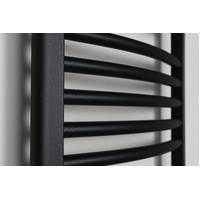 Finimetal Tahiti Surf 300W Electric Towel Rail Black Textured 638 x 500mm