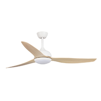 Fanco Eco Style DC 52" Ceiling Fan with LED White/Beech