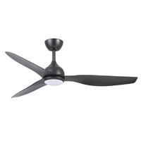 Fanco Eco Style DC 52" Ceiling Fan with LED Light Black