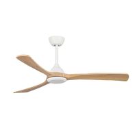 Fanco Sanctuary 52" DC Ceiling Fan White with Natural Timber Blades
