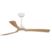 Fanco Sanctuary DC 52" White/Natural Ceiling Fan with LED Light