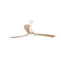 Fanco Sanctuary DC 70" White/Natural Ceiling Fan with LED Light