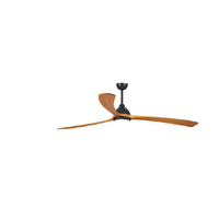 Fanco Sanctuary DC 70" Black/Teak Ceiling Fan with LED Light