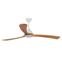 Fanco Sanctuary DC 86" Ceiling Fan White with Natural Teak Blades 