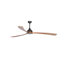 Fanco Sanctuary DC 86" Ceiling Fan Black with Teak Timber  Blades 