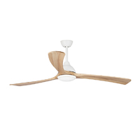 Fanco Sanctuary DC 86" White/Natural Ceiling Fan with LED Light