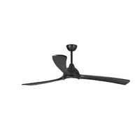 Fanco Sanctuary DC 86" Black/Black Ceiling Fan with LED Light