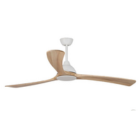 Fanco Sanctuary DC 92" Ceiling Fan White with Natural Timber Blades 