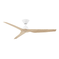Fanco Infinity-iD 54″ DC Ceiling Fan White & Beechwood No Light