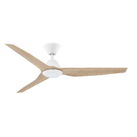 Fanco Infinity-iD 54″ DC Ceiling Fan White & Beechwood with CCT LED