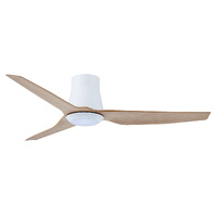Fanco Infinity-iD Profile DC 48" CCT LED Ceiling Fan White with Beechwood Blades