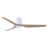 Fanco Infinity-iD Profile DC 54" CCT LED Ceiling Fan White with Beechwood Blades
