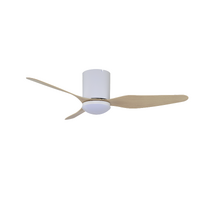 Fanco Studio Smart DC 42" Low Profile Ceiling Fan White with Beechwood blades & Light 