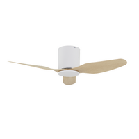 Fanco Studio Smart DC 48" Low Profile Ceiling Fan White with Beechwood Blades