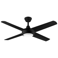 ThreeSixty Aspire 52 Inch AC Ceiling Fan Black with 18W LED Light