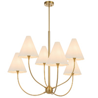 Telbix Farnex 6 Light Pendant Antique Gold