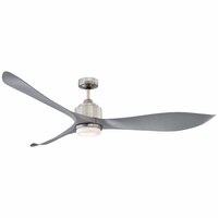 Mercator Eagle XL Ceiling Fan Brushed Chrome with Light