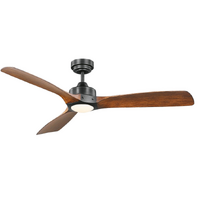 Mercator Minota DC Ceiling Fan with Light Black/Timber