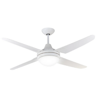 Mercator Clare 135cm AC Ceiling Fan with B22 Light White