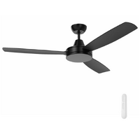 Mercator Nemoi 3B 137cm DC Ceiling Fan with Remote Black