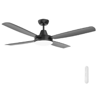 Mercator Nemoi 137cm DC Ceiling Fan with LED Light and Remote Black