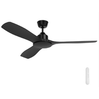 Mercator Raptor 131cm DC Ceiling Fan with Remote Black