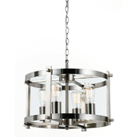 Telbix Finley 46cm Nickel 4 Light Pendant Light