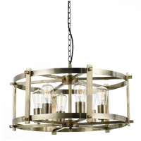 Telbix Finley 60cm Antique Brass 6 Light Pendant Light