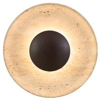 Telbix Firan Wall Light Beige Travertine and Bronze