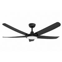 ThreeSixty FlatJET 52 Inch DC Ceiling Fan Black with 24W LED Light