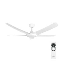 ThreeSixty FlatJET 52 Inch DC Ceiling Fan White with 24W LED Light