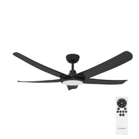 ThreeSixty FlatJET 56 Inch DC Ceiling Fan Black with 24W LED Light