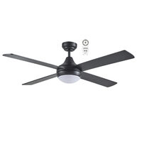 Martec Four Seasons Link DC Ceiling Fan Black with LED Light
