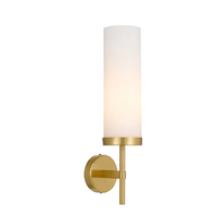 Telbix Garot Antique Gold and Opal Matt Glass Wall Light