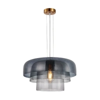 CLA Gelatina Interior Dome Glass Pendant Smokey Black