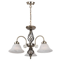 MDA Geneva 3 Light Pendant Antique Brass