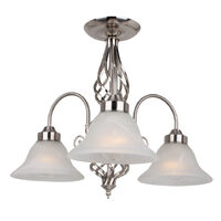 MDA Geneva 3 Light Pendant Satin Nickel